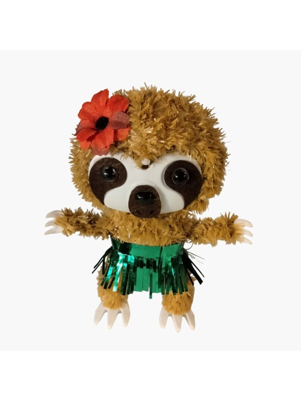 Hula Skirt Tinsel Sloth Decoration Tropical Party Decor Luau Tiki Gift